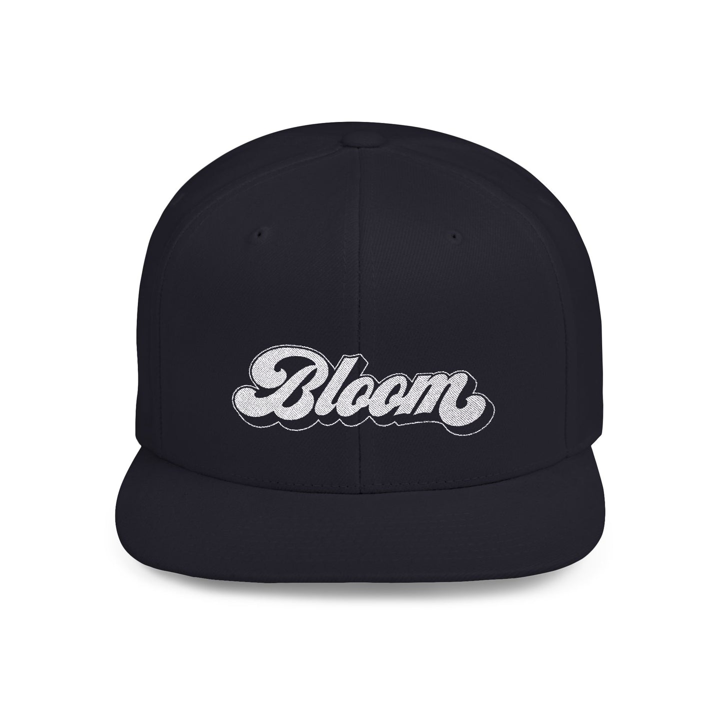 Bloom Embroidered Flat Bill Snapback