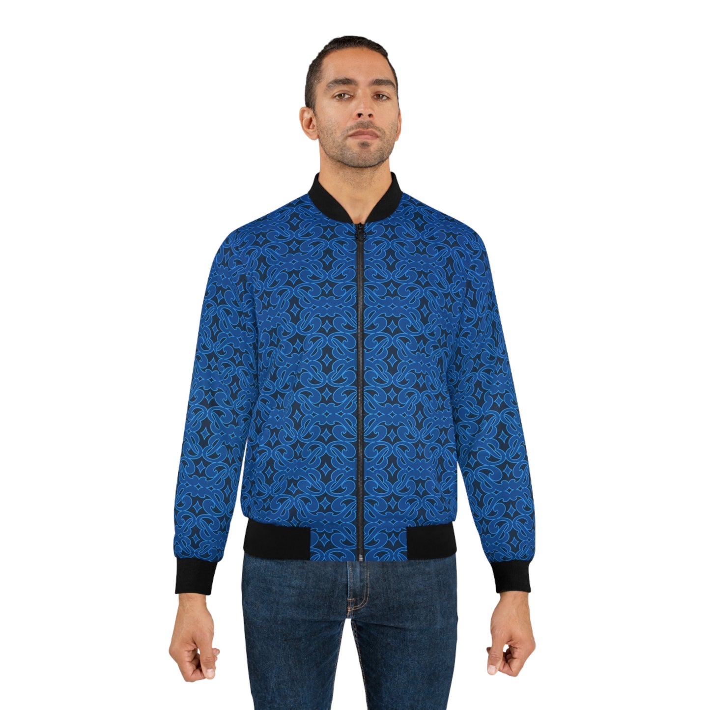 B Pattern Unisex Bomber Jacket