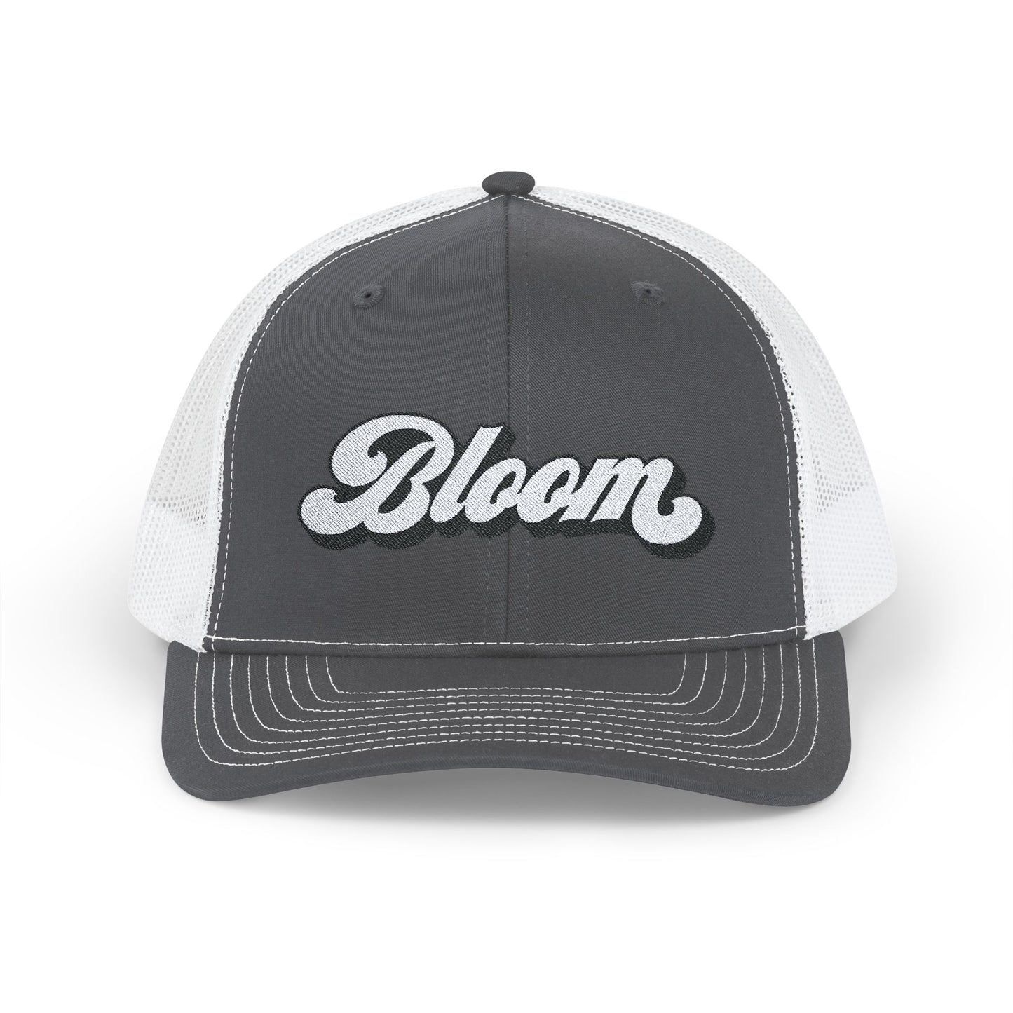 Bloom Embroidered Snapback Trucker Cap