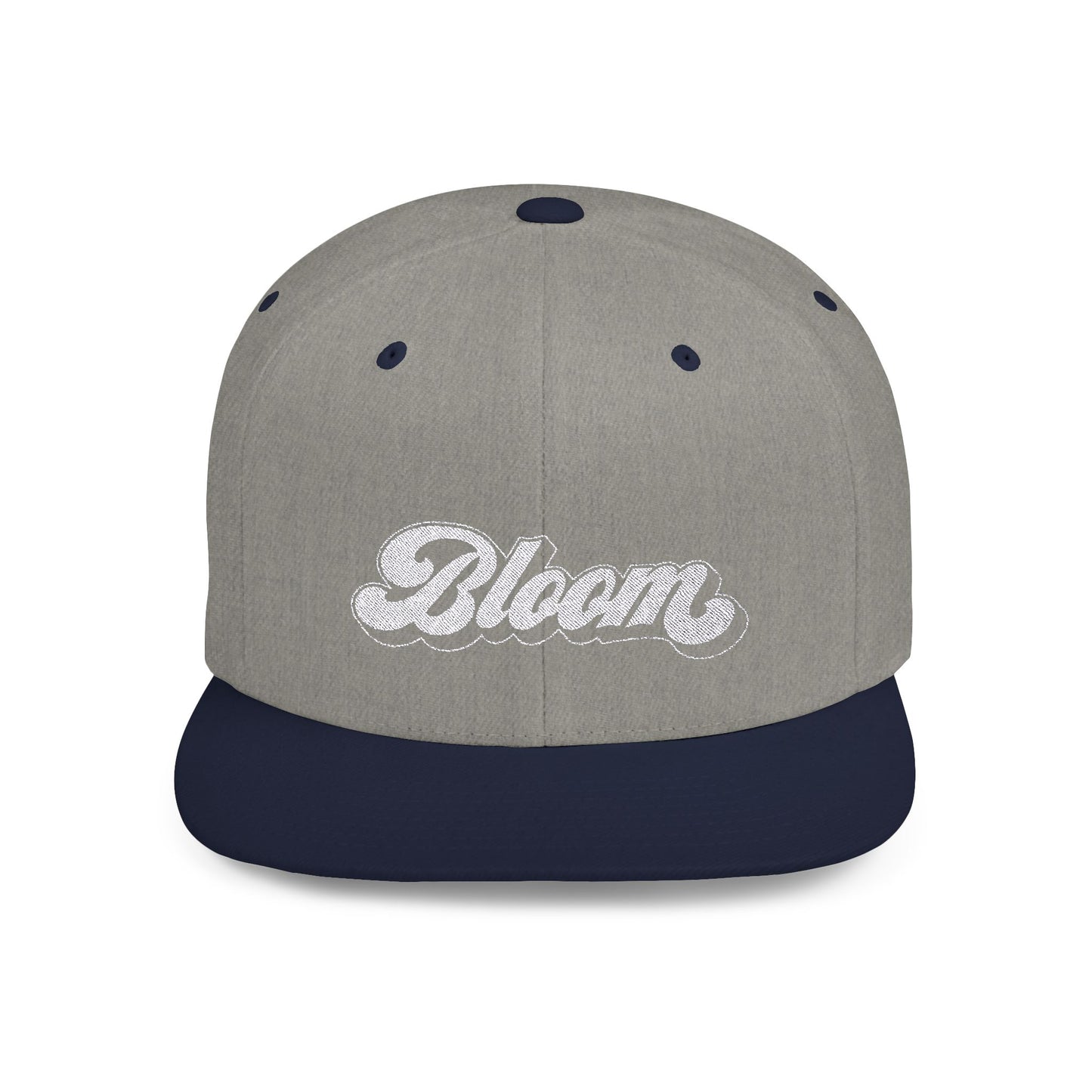 Bloom Embroidered Flat Bill Snapback