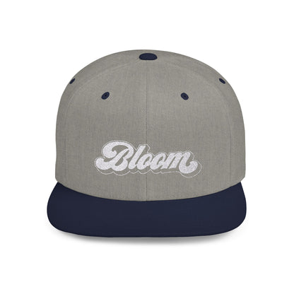 Bloom Embroidered Flat Bill Snapback