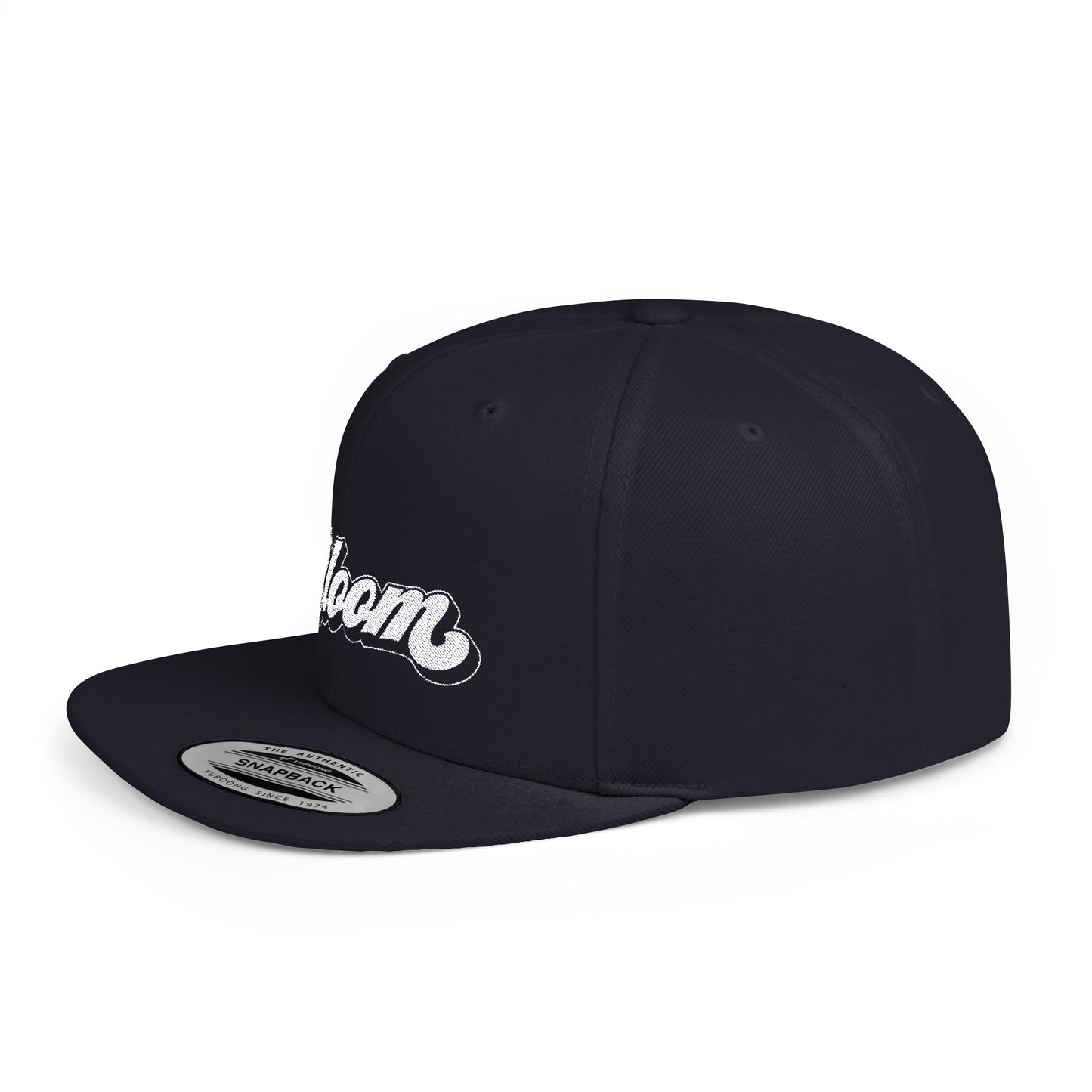 Bloom Embroidered Flat Bill Snapback