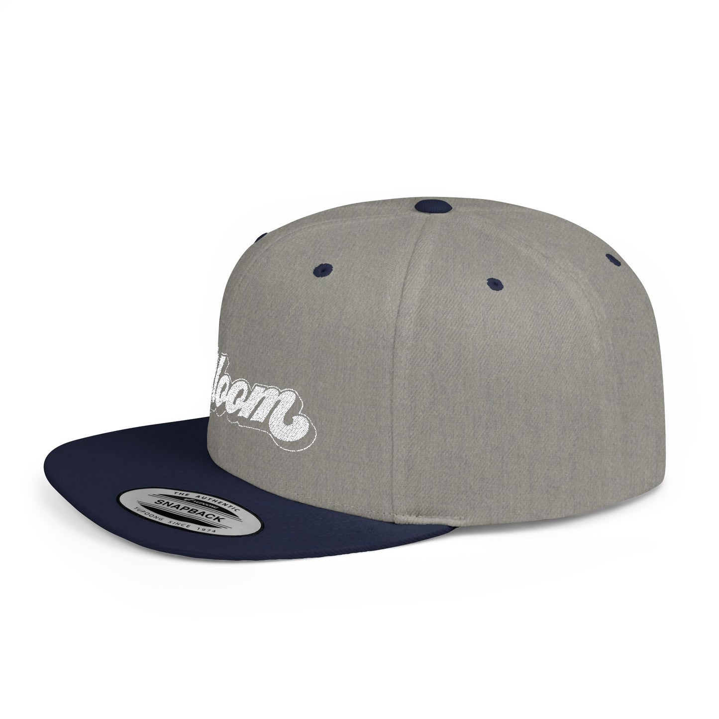 Bloom Embroidered Flat Bill Snapback